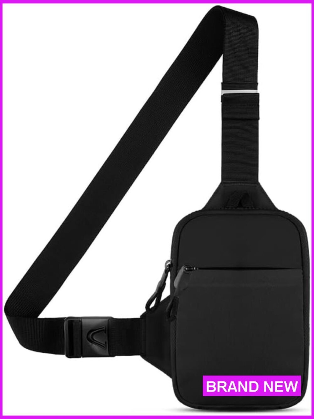 Mini Crossbody Sling Bag Dual Pocket Water Resistant Fanny Pack Running Travel